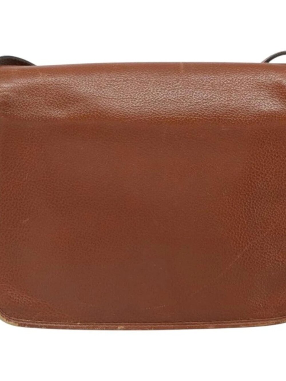 SAINT LAURENT Shoulder Bag Leather Brown Gold Auth BA9512 - Picture 3 of 16